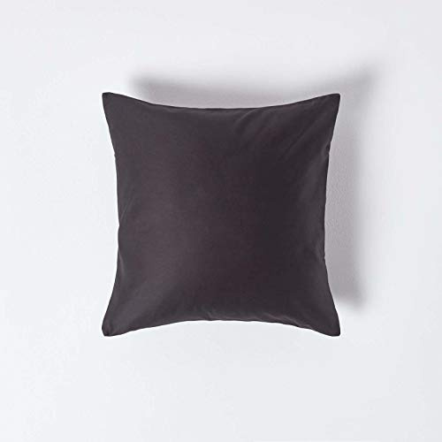 HOMESCAPES 1000 Thread Count Egyptian Cotton Grey 40 x 40 cm Pillowcase Euro Size Luxury Pillow Case