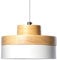 Chrasy E27 Métal Moderne Suspensions Luminaires Industriel Retro Plafonnier Luminaire Lumiere Metal et Bois Luminaire éclairage Vintage Plafonnier Lustre Lampe (Blanc)