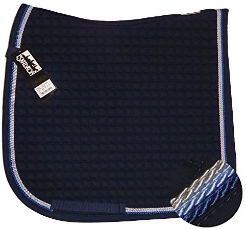 Eskadron Cotton Schabracke Navy, 3fach Kordel silberf/hellblau/Jeans, Größe:Pony (P), Farbe:Navy