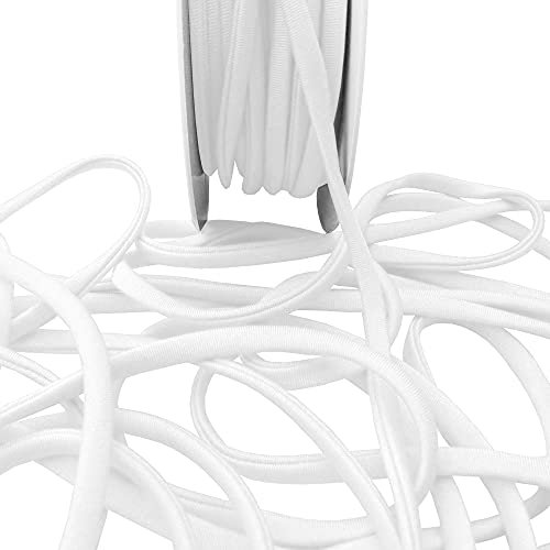 White Spaghetti Strap Satin Cord Tubular Satin Strap Flat Trim String Non Stretch Strapping Dresses Swimwear Bikini Lingerie Corset Ties Dresses Top Dressmaking (5mm - White - 5 Meters)