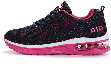 Fexkean Hommes Femme Basket Mode Chaussures de Sports Course Sneakers Fitness Gym athlétique Multisports Outdoor Casual, Rose Bleu, 37 EU