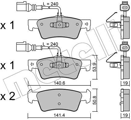 metelligroup 22-0661-0 - Made in Italy - Bremsbeläge
