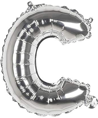 Boland - Folienballon Buchstabe, Größe 36 cm, Silber, Buchstabenballon, Ballon, Luft, Helium, Füllung, Geburtstag, Jubiläum, Jubiläumsjahr, Lebensjahr, Überraschungsparty, Kindergeburtstag