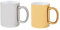 noTrash2003 2er Set Keramikbecher, versch. Farben, Kaffeetassen 350 ml glänzendes Design (Gold/Silber)