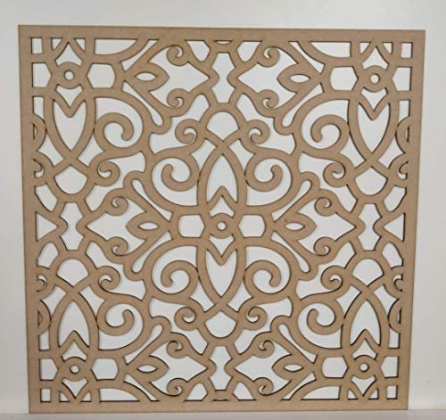 LaserKris PO262-2 Heizkörper-Schrank-Wand-Deko-Gitter, perforiert, MDF-Platte (600 x 600 mm)
