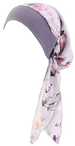 Vobozeany Kopftuch Turban Damen Elegante Elastic Headwrap Bandana kopfbedeckung Slouch Mütze Für Chemo Haarausfall