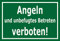 Melis-Folienwerkstatt Schild Angeln Betreten verboten 60x40cm - 3mm Hartschaum – 20 VAR S00110-004-G