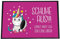 4you Design Fußmatte Einhorn 40 x 60 cm, Lustiger Spruch Schuhe aus.., Schmutzfangmatte für Freunde von Einhörnern, rutschfeste Matte Pink, Geschenk zu Weihnachten, Geburtstag