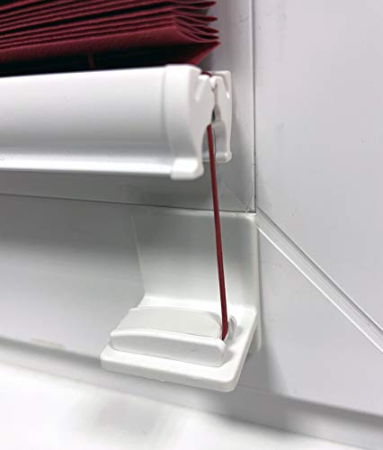 ps QUICKFIX Klebeplatten für Plissees mit integriertem Spannschuh (4 Stück) - Klebeträger für Rahmenmontage - Plissees ohne Bohren montieren