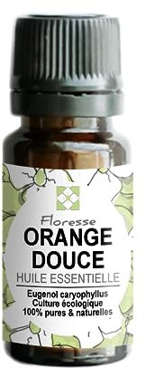 FLORESSE- Huile Essentielle de ORANGE - 10ml - 100% Pure, Naturelle (ORANGE)