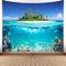 YISURE Ocean Sea World Tapestry Colorful Coral Reef Marine Fish Underwater Tapestry, 80X60