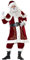 EOZY 9-Teilig Weihnachtsmann Kostüm Herren Nikolaus Kostüm Erwachsenen Santa Claus Cosplay Verkleidung (XL)