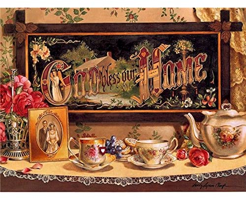 Zdklfm69 Paint by Numbers Painting by Numbers Paint by Number DIY Oil Paint Kits Tea Set Picture By Number HandPainted Diy Gift Home Decoration Artwork 40x50cm