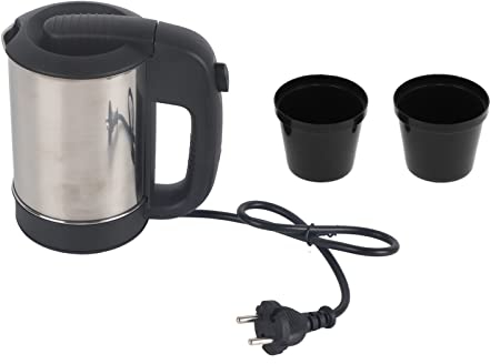 Hervidor De Agua Eléctrico, 0,5litros 1000w Mini Calentador Portátil Zona Ebullición Rápida Pequeño Termo Con Indicador Luminoso Forro Acero Inoxidable Apagado Automático Taza Calefacción Para Viajar