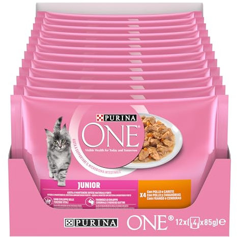 PURINA ONE Single Serve - Junior - Huhn - 4 x 85 g