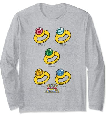 Captain Planet Rings of Power Langarmshirt