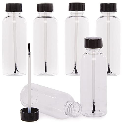 Baker Ross FC858 Brush Paint and Glue Bottles - Pack of 6 bottles, Art Supplies, Crafting tools, Paint bottle