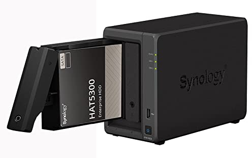 Synology DVA1622 NVR 16TB (2X 8TB) HAT5300, Schwarz