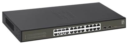 LevelOne GES-2126 Hilbert 26-Port Gigabit Smart Lite Switch, 24 x Gigabit RJ45, 2 x Gigabit SFP