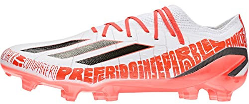 adidas Unisex-Adult Speedportal Messi.3 Firm Ground Soccer Shoes, Cloud White-core Black-solar Red, 11