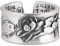 Homxi Ring Damen,Ringe Vintage mit Herz-Sutra Damen Ring 999 Silber Verstellbar Silber Ring für Damen Verstellbar