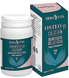 ERBA VITA Osteo-p Calcium integratore alimentare a base di minerali utile per il benessere e l’integrità delle ossa - Formato 60 Compresse