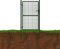 Gartentür Grün/Anthrazit Gartentor Rundpfosten Gartenpforte Metall Geteilt Tor, Farbe:Grün, Höhe:1 x 1.2 m