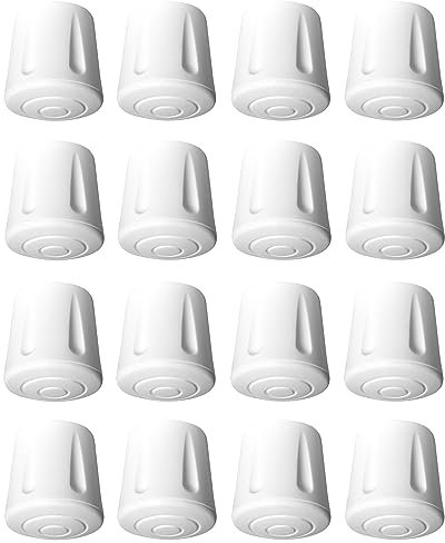 cyclingcolors 16x Embout Pied Chaise renforcé antidérapant Caoutchouc Blanc EPDM Table Tabouret antiglisse Support, 25mm