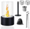 Somiya Tischkamin, Tischfeuer Komplettset Tischfeuer Set Ethanol Kamin Indoor & Outdoor, Tischfeuer mit Deko Steinen und 2 Brennkammern für unendliche Brenndauer