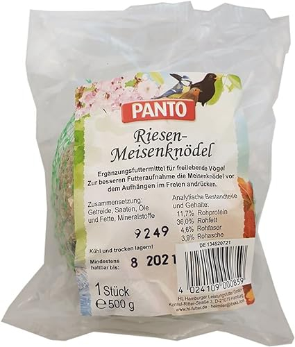 PANTO Riesen-Meisenknödel 12 x 500g - Wildvogelfutter Meisenknödel aus verschiedenen Getreidearten