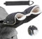 ZJRung Schwarzer Kinderwagen Handwärmer 50cm Kinderwagen Handschuhe Handmuff mit langem Haken Kinderwagen Handwärmer Lammfell wind- und wasserdicht für alle Kinderwagengrößen