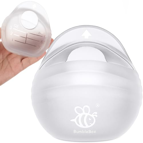 BumbleBee Wearable Milk Collector | Hands-Free, Kick-Proof, Portable Silicone Milk Saver for Breastfeeding Moms | Discreet, Comfortable - 3oz/90ml, 1 Count