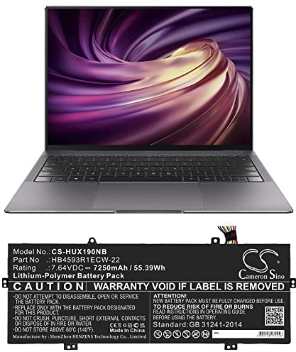 Cameron Sino Ersatz Akku für MACH-W19L, MateBook X Pro 2020, VLT-W60 PN: HB4593R1ECW-22 7250mAh / 55.39Wh