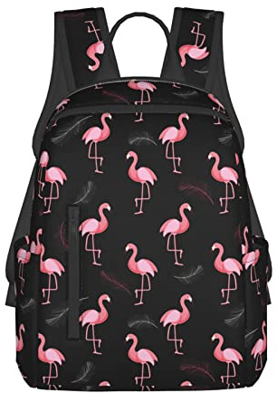 Flamingo-Rucksack für Damen und Herren, lässiger Tagesrucksack, niedlicher Laptop-Rucksack, leichter Reiserucksack