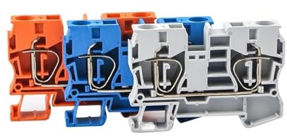 ST-10 Morsettiere su guida Din Connettori Tipo di trazione Morsettiere di collegamento cablaggio elettrico a molla Senza viti 10 pezzi (Color : BLUE)