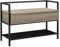 HOMCOM Banco Zapatero con Tapa Abatible Mueble Zapatero con Banco con Compartimento Oculto y Estante Inferior de Rejilla para 4 Pares de Zapatos para Pasillo Salón 84x39,5x61 cm Roble