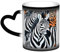 KWQDOZF Black and White Patterned Horse Heat Changing Mug, Photos Appears When Heated Ceramic Mug Gift Idea