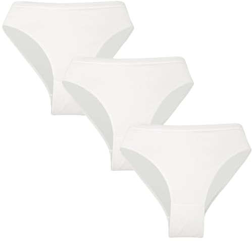 Happy Cherry Ballett Unterwäsche für Teenager Mädchen Tanzen Nahtlos Slips Baumwolle Schlüpfer Größe 120/7-8 Jahre-Weiß