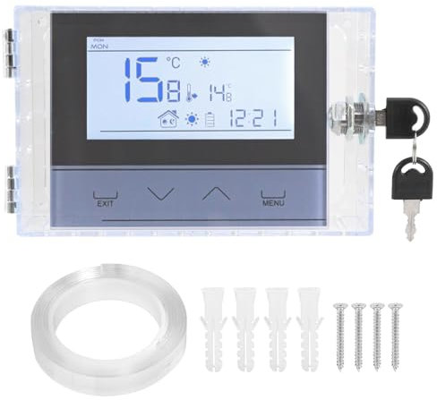 Transparent Thermostat Protection Lock Box with Keys Home Thermostat Guard 7.28x4.72x2.24inches