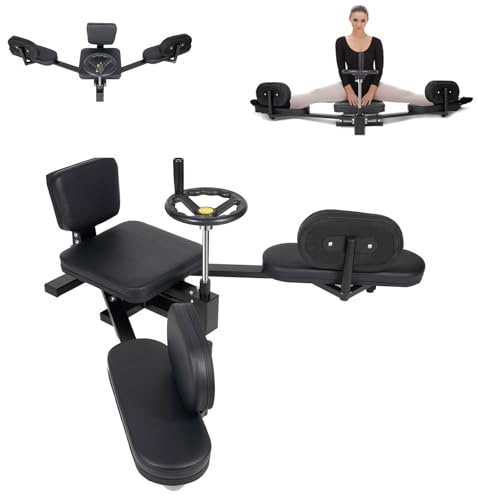 ACROSSPART Beinspreizer, Spagattrainer mit Verstellbarer Lehne und Polstern, Bein-Streckmaschine 200° Streckwinkel, Ungefaltete Länge 1.6m, Mechanischer Spagattrainer, Metall Beintrainer Spagatgerät