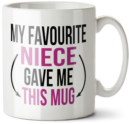 Black Raven Design - My Favourite Niece Gave Me This Mug - Funny Aunt, Uncle Gift Mug, Ceramic, 11fl oz