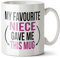 Black Raven Design - My Favourite Niece Gave Me This Mug - Funny Aunt, Uncle Gift Mug, Ceramic, 11fl oz