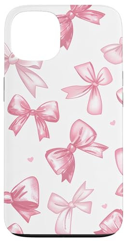 Aesthetic cute Pink Ribbons and Bows Pattern Design Case for iPhone 13