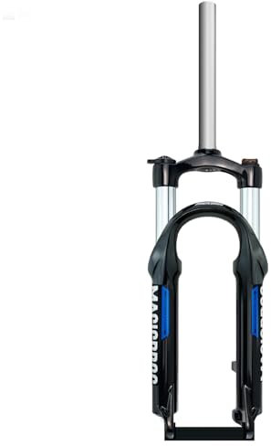 HWEVDHJ Mountainbike Federgabel 20/24 Zoll 1-1/8 Zoll Gerade Mechanische Gabel QR 9 Mm 80 Mm Federweg Manuelle Verriegelung Scheibenbremse Fahrrad Federgabel(Black Blue,20inch)