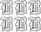 PATIKIL Parches de Letras de Hierro Antiguas en Inglés, 6 Piezas de Apliques Bordados para Coser o Planchar en Ropa, Mochilas, Sombreros, Chaquetas, Camisas, Letra B