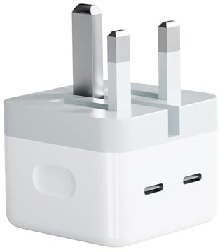 Dual USB C Wall Charger, 35W Super Fast Charger Plug, Foldable Dual Port | Power Adapter for iPad Mini 7th Generation 2024, Compatible with iPhone and iPad