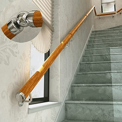 Scala in legno per montaggio a parete, antiscivolo, per interni, villa, soppalco, corridoio, lunghezza 300 cm