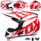 PAESCOY Motorradhelm Cross Damen Herren Full Face MTB Helm Motocross Helm DOT/ECE-Zertifizierter Mit Schutzbrillen Maske Handschuhe Downhill Helm Mopedhelm Schutzhelm Für Cruiser Chopper,Red/A-XL