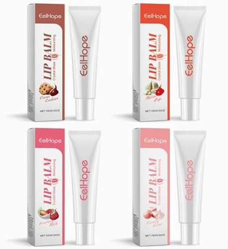 Peptide Lip Tint,4 Stück Lipgloss,Gute Feuchtigkeitsspendende Wirkung,Lip,Voluminöser Lippen Balsam,Glänzender Aufpolsternder Lipgloss,Geeignet für Damen und Mädchen (4PCS 15g)