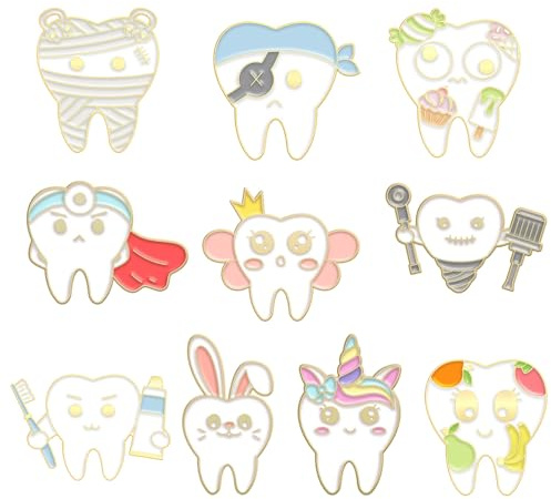 Cartoon Zähne Brosche, Zahn Emaille Pins, Zahnarzt Revers Pin, Zahn Brosche, Ästhetik Zähne Brosche Juwelen, Zahnarztzubehör, Kleine Geschenke, Souvenirs, Für Kleidung, Taschen, Schals
